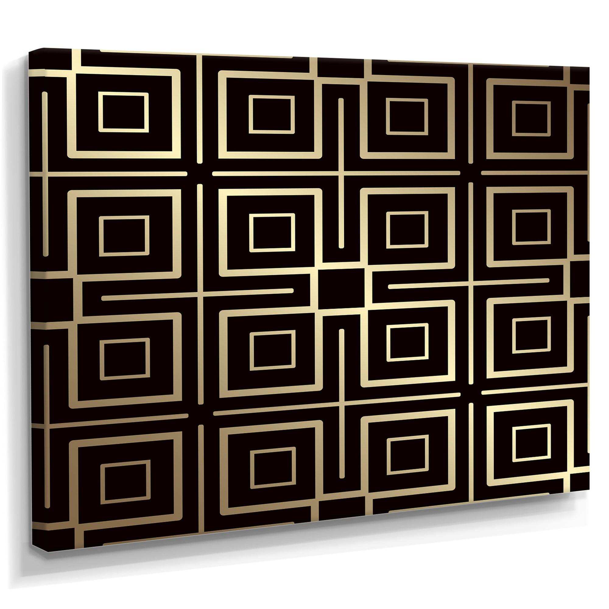 Golden Luxury Metallic Geometrics  XII