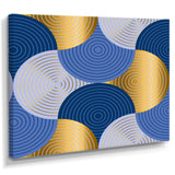 Retro Luxury Waves In Gold and Blue X