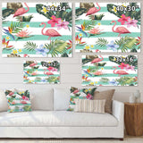 Tropical Botanicals, Flowers and Flamingo