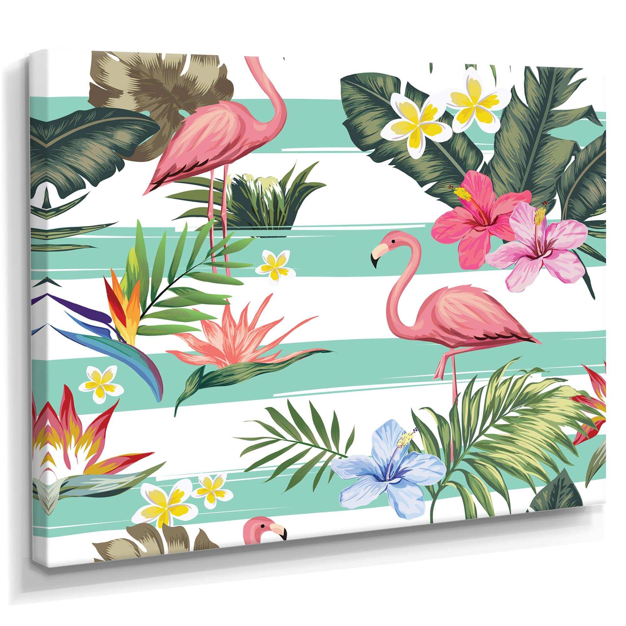 Tropical Botanicals, Flowers and Flamingo