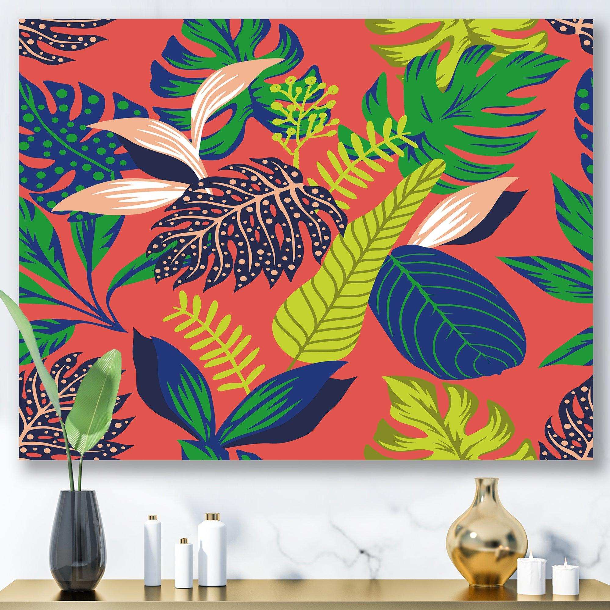 Retro Tropical Leaves I