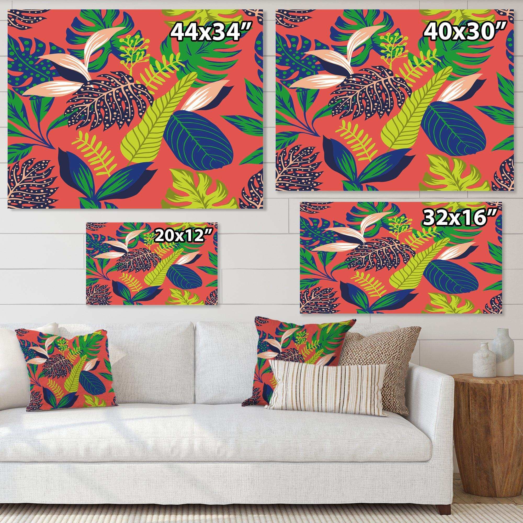 Retro Tropical Leaves I