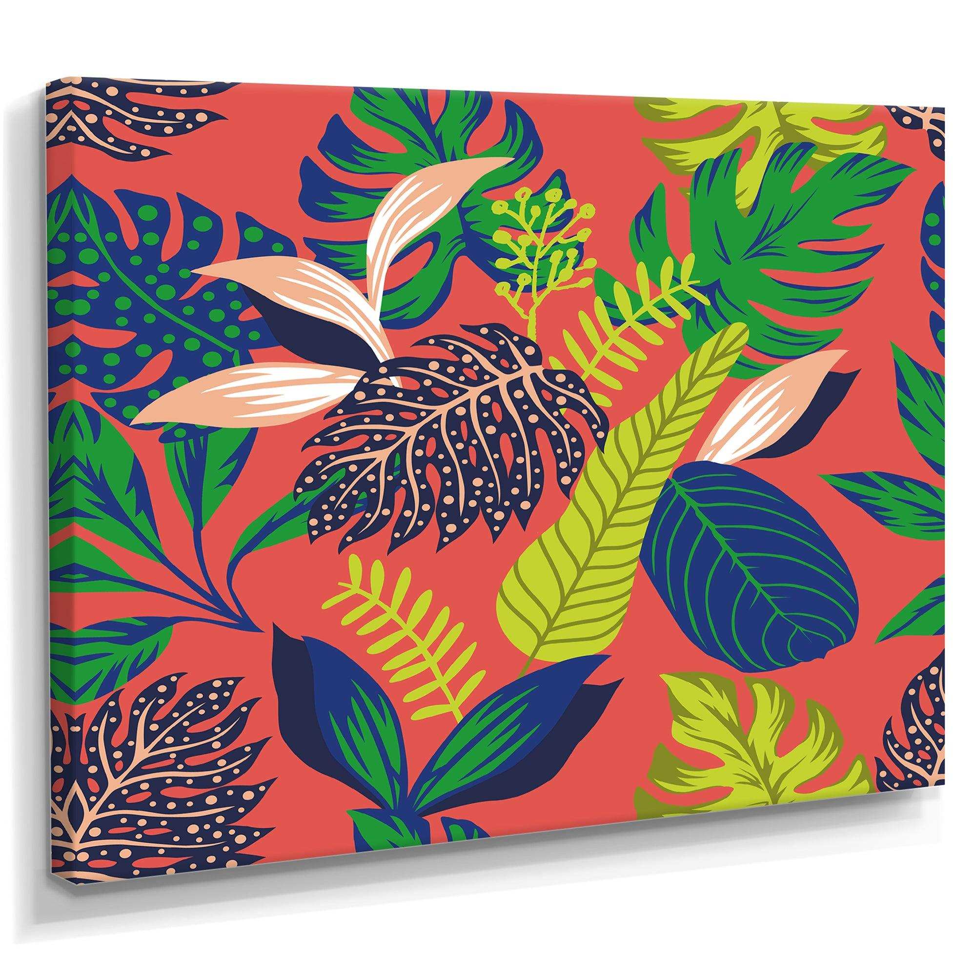 Retro Tropical Leaves I