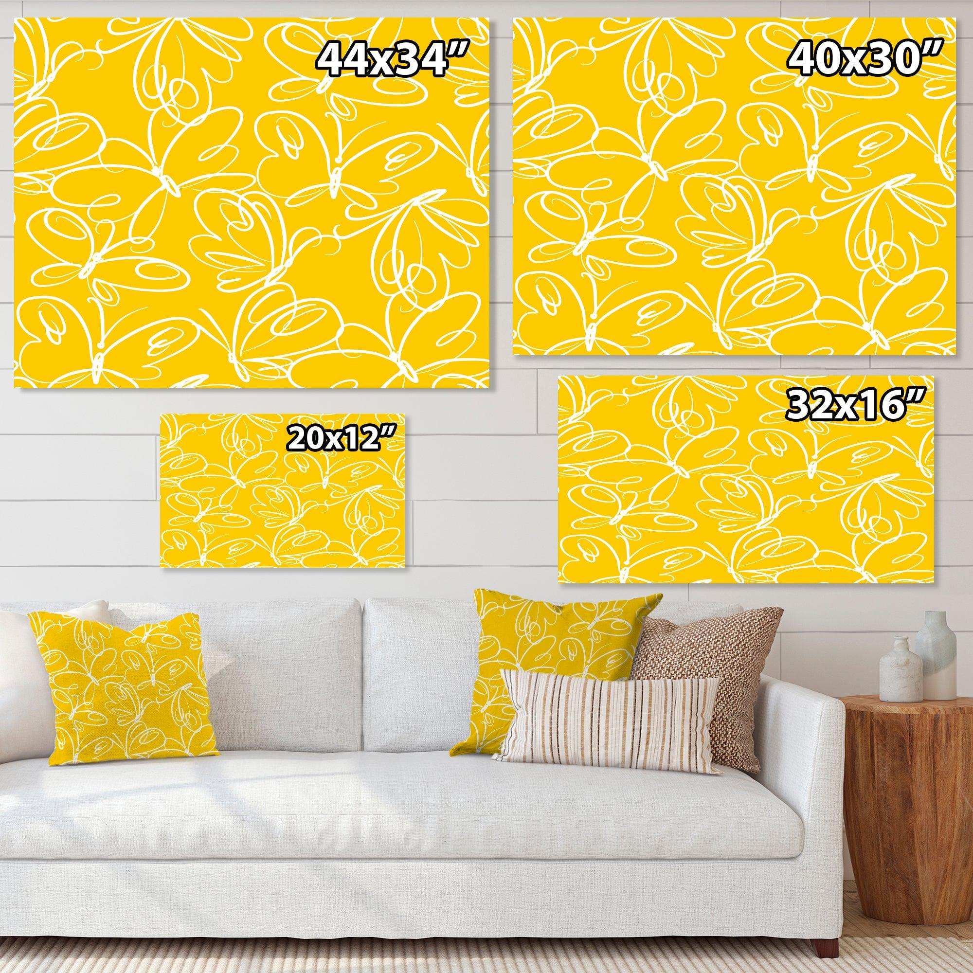 Butterflies hand drawn color pattern