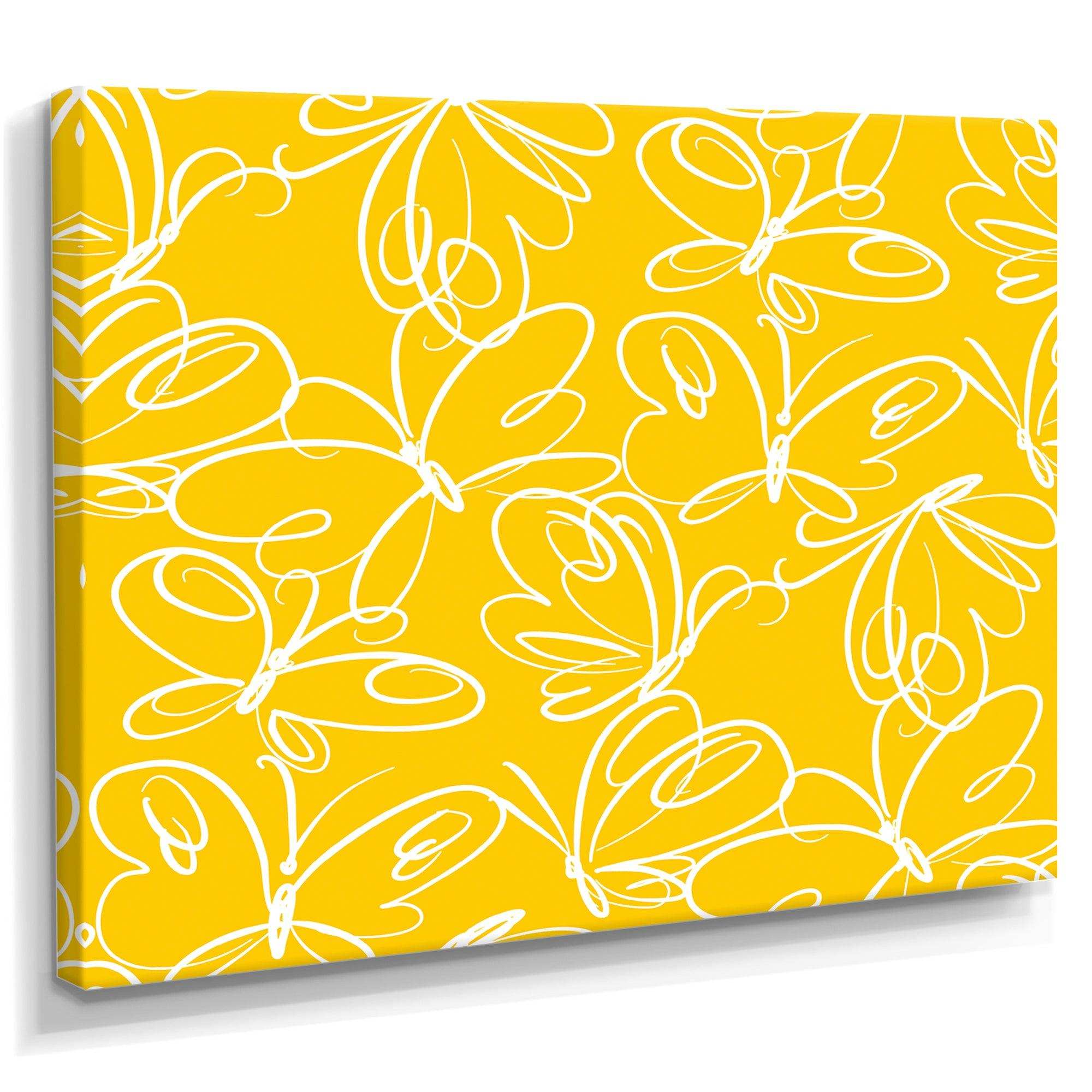 Butterflies hand drawn color pattern