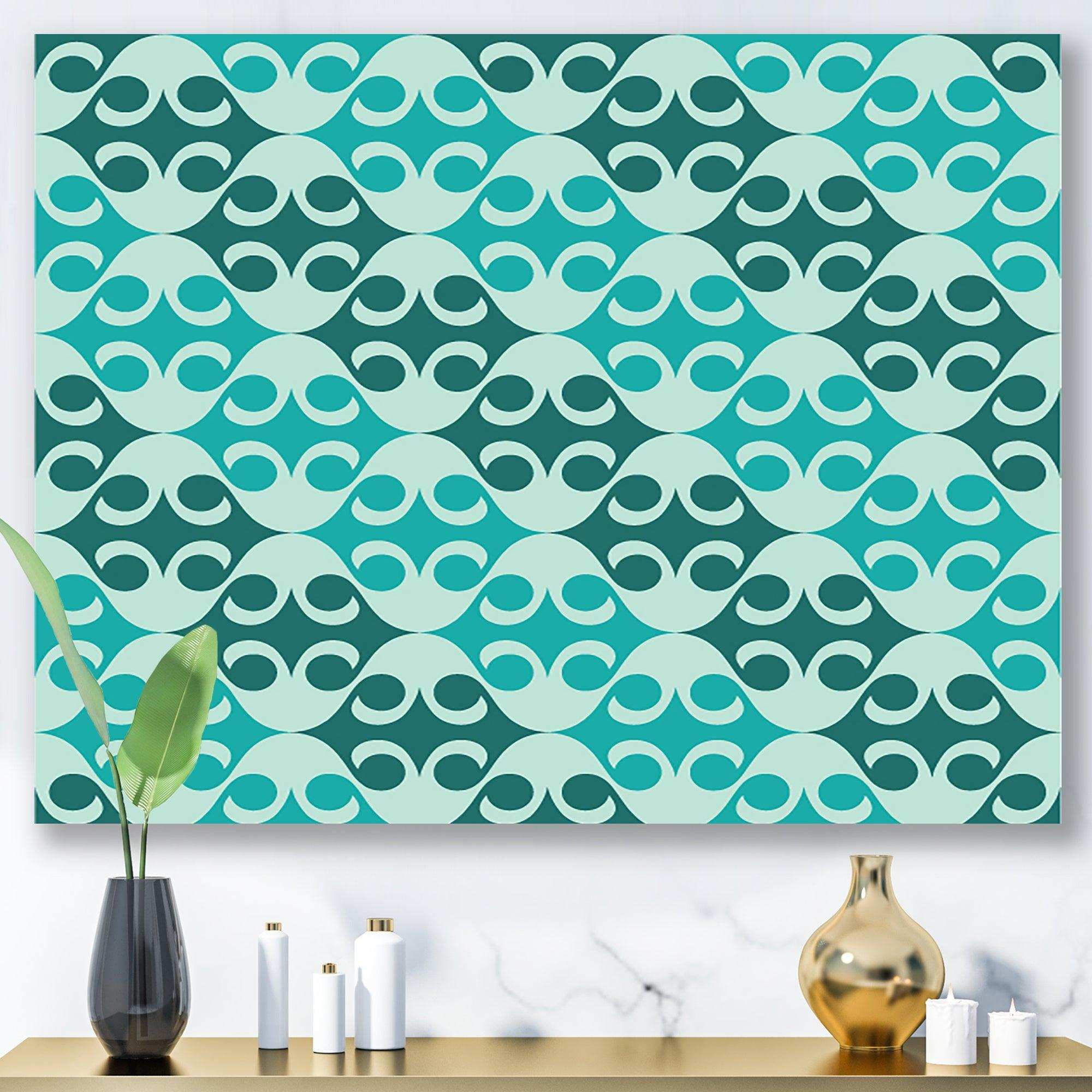 Abstract Retro Geometrical Design VI Canvas Canvas