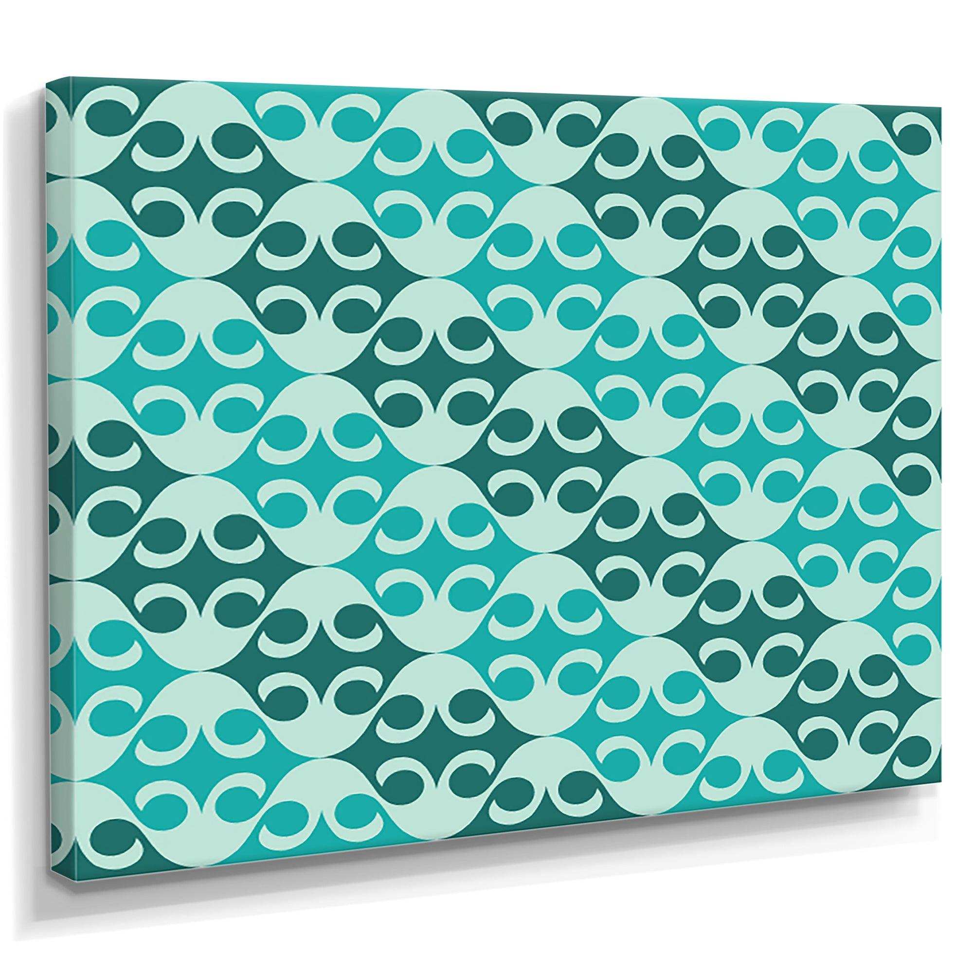 Abstract Retro Geometrical Design VI Canvas Canvas