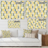 Abstract Retro Geometrical Design II Framed Print Matte White - 1.5 Width