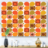 Abstract Retro Geometric Pattern VI Canvas Canvas