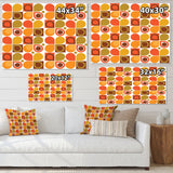 Abstract Retro Geometric Pattern VI Framed Print Matte White - 1.5 Width