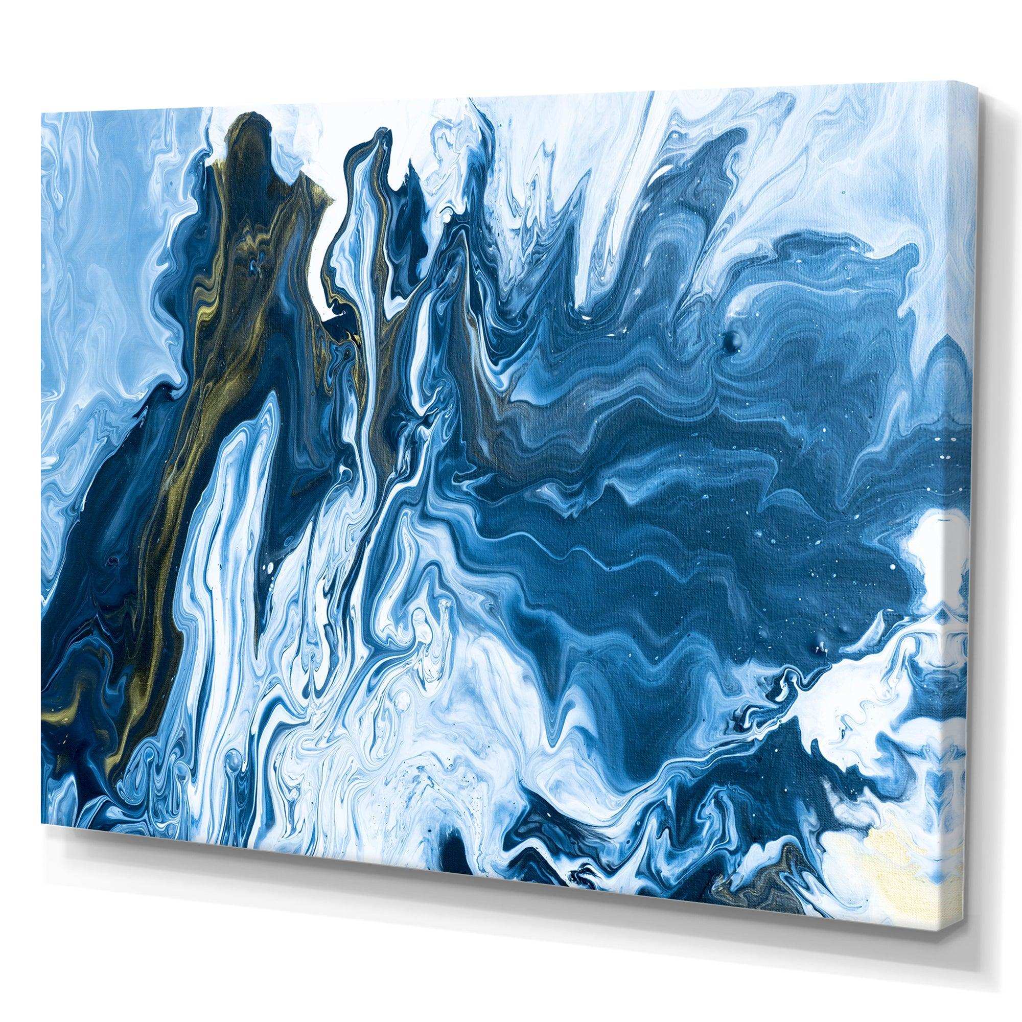 White, grey and White Hand Painted Marble Acrylic III