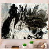 White, grey and White Hand Painted Marble Acrylic IX