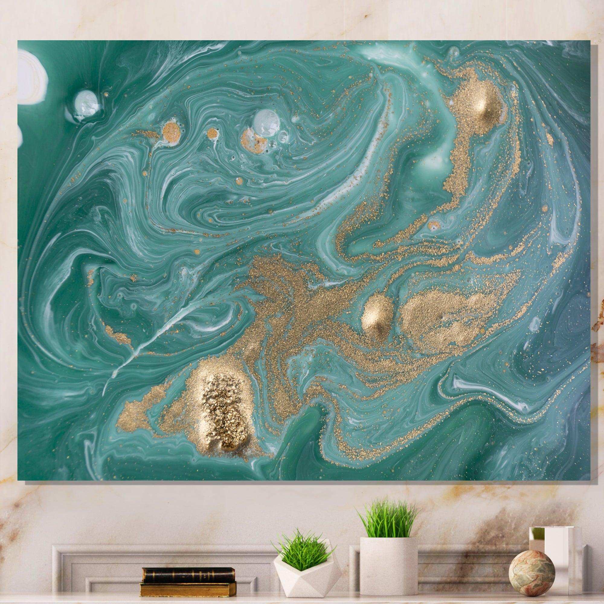 Nature Green and Gold Marble