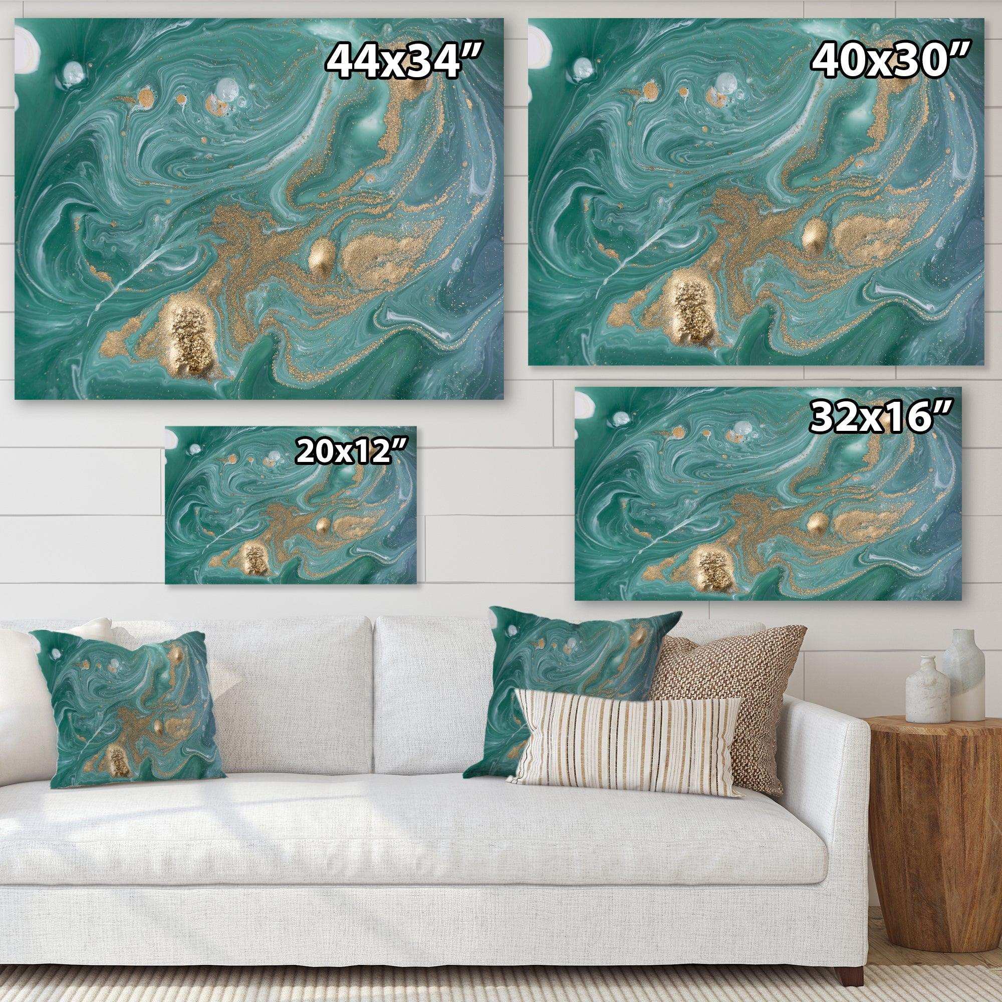 Nature Green and Gold Marble