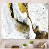 Gold and Black on White Acrylic Marble
