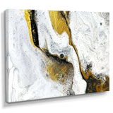 Gold and Black on White Acrylic Marble