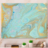 Blue and Gold Marble Agate Ripples II