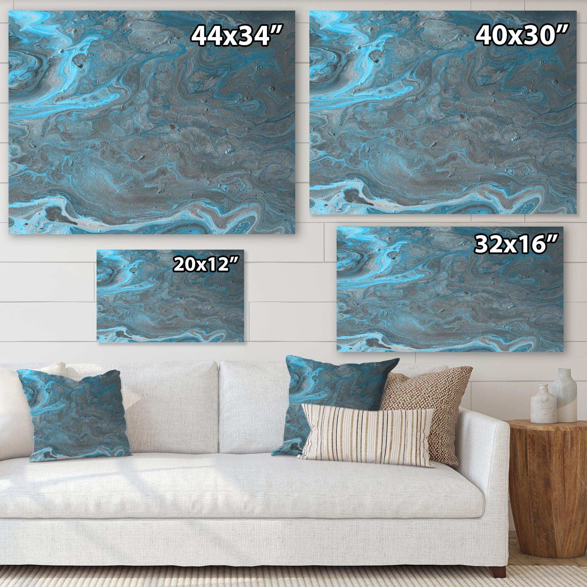 Blue and Gray Marble Landscape