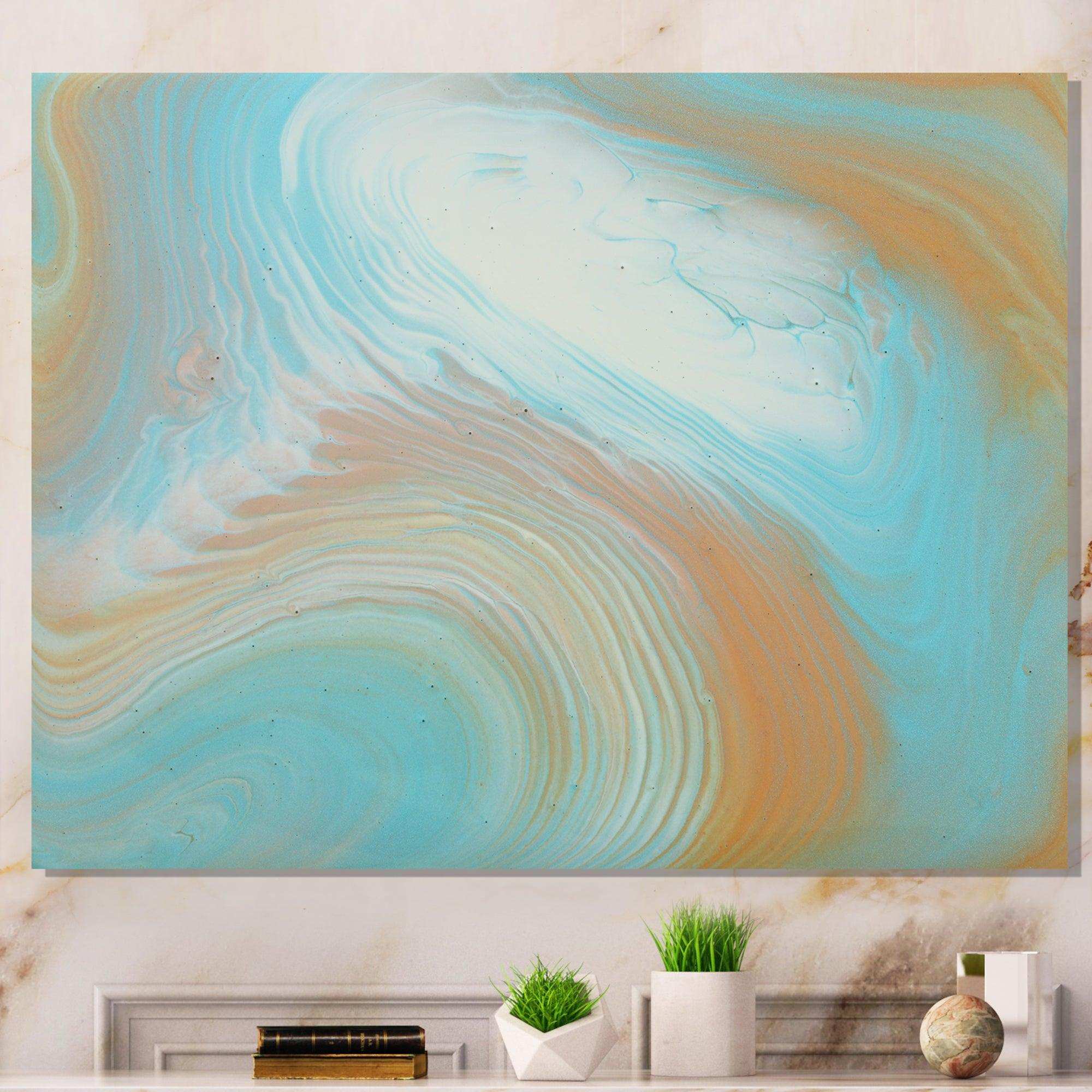 Turquoise Gold and Blue Marble