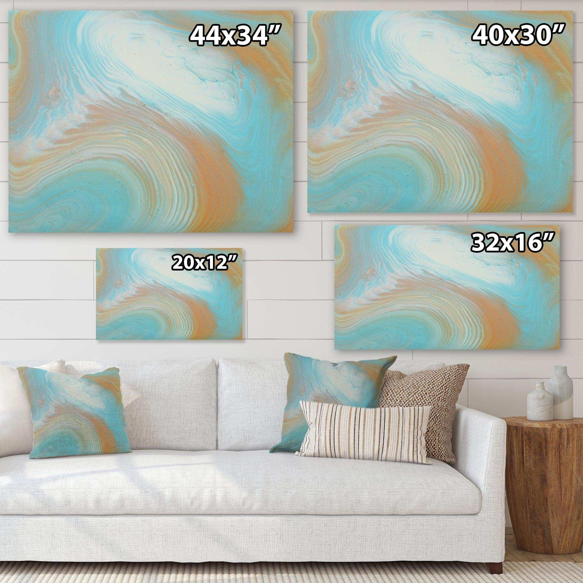 Turquoise Gold and Blue Marble