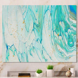 Blue Pastel White and Gold Marble