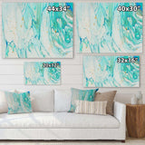 Blue Pastel White and Gold Marble