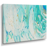 Blue Pastel White and Gold Marble