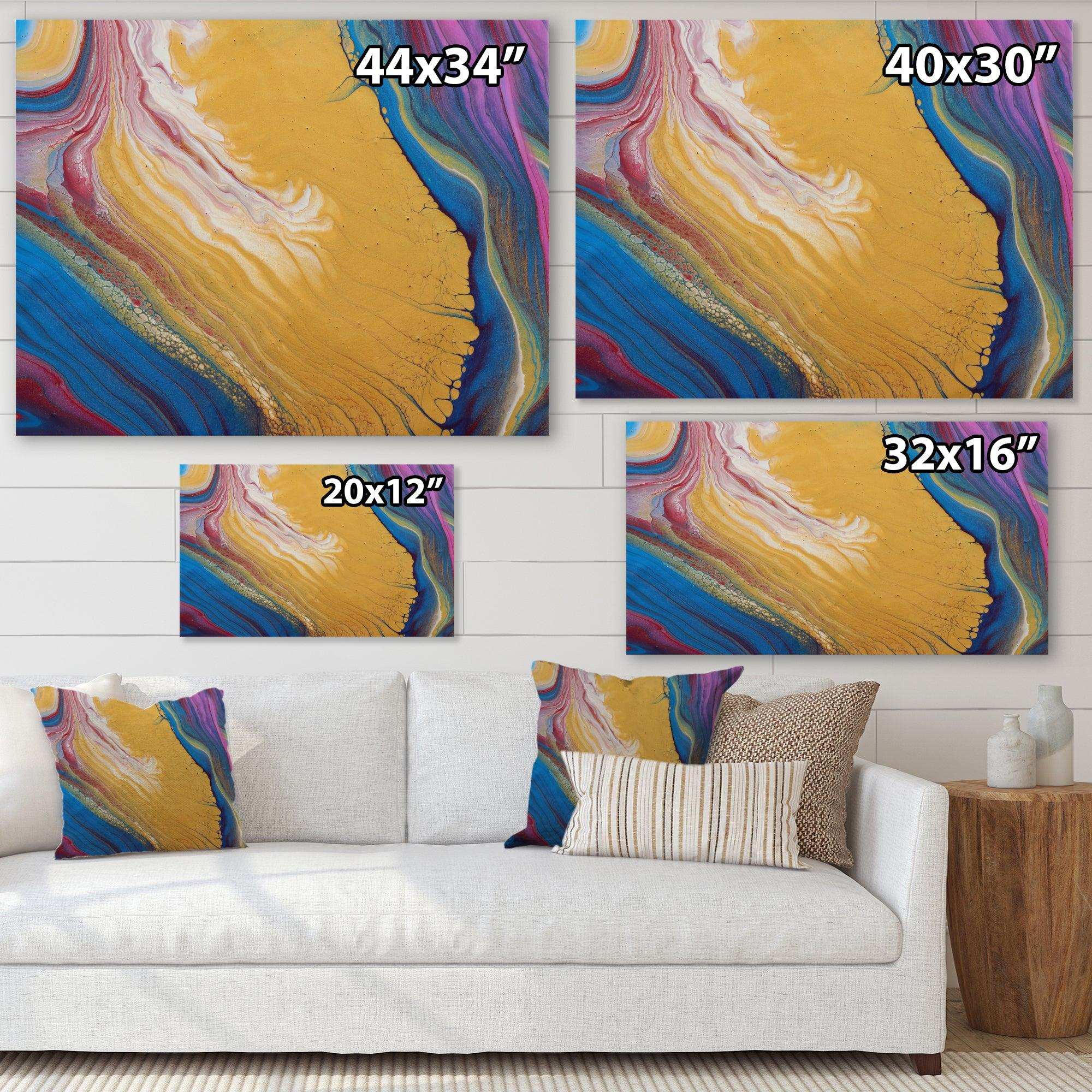 Purple Gold and Blue Marble II