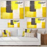 Grey and Yellow Blue Abstract I