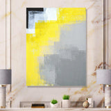 Grey and Yellow Blue Abstract IV