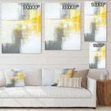 Grey and Yellow Blue Abstract XI