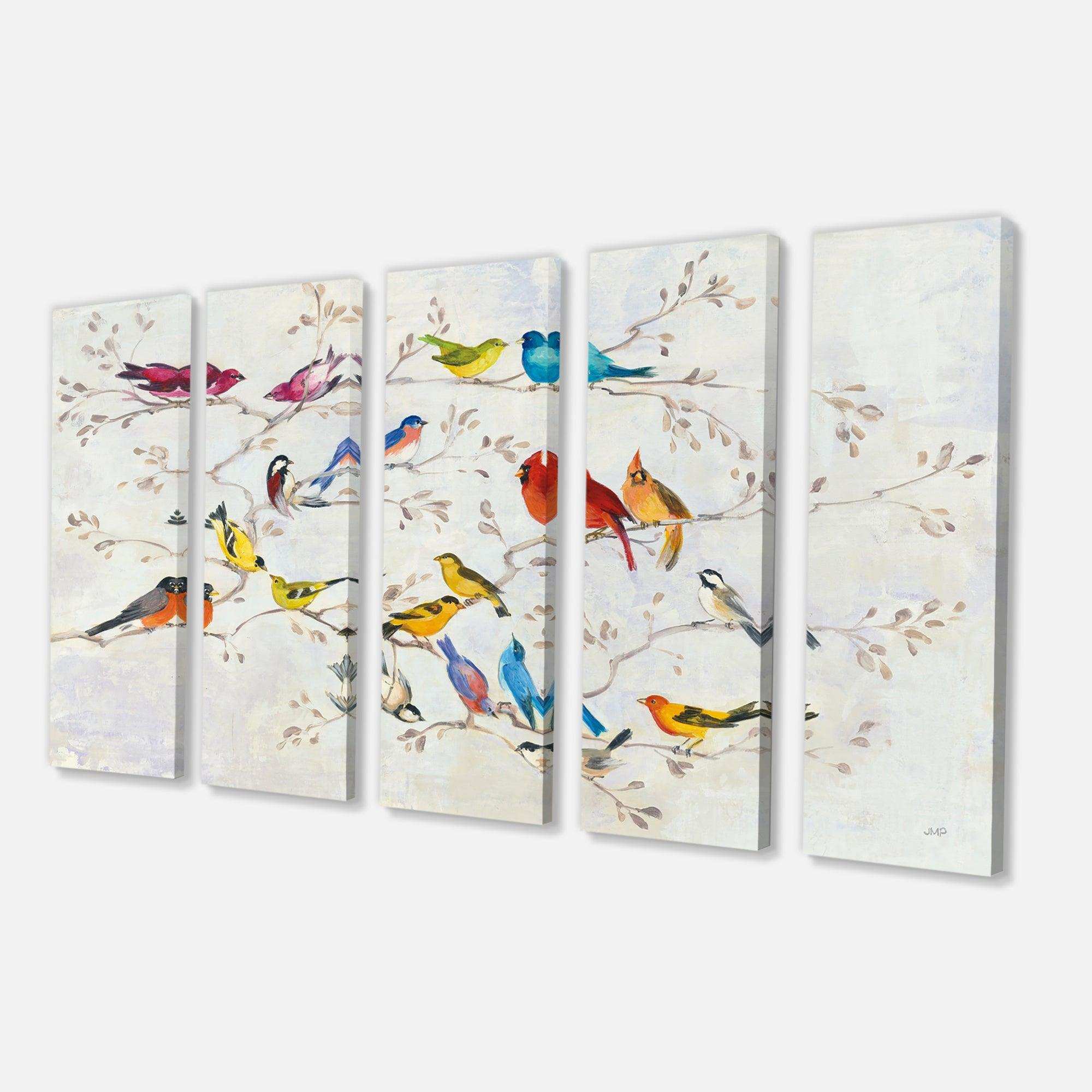 Multi-Color Bird on Tree Multi-Panels