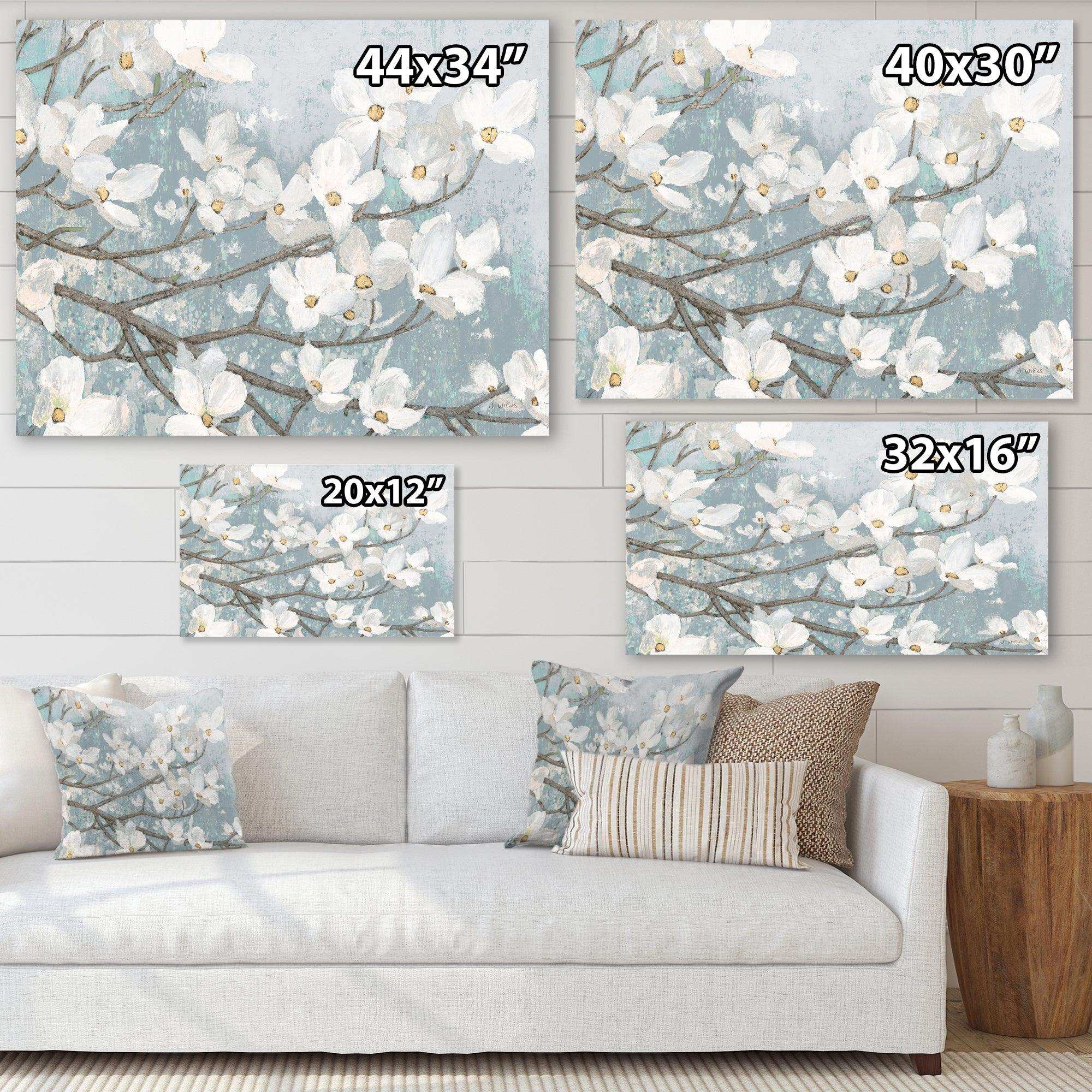 Blue on Grey Blossoms