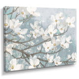 Blue on Grey Blossoms