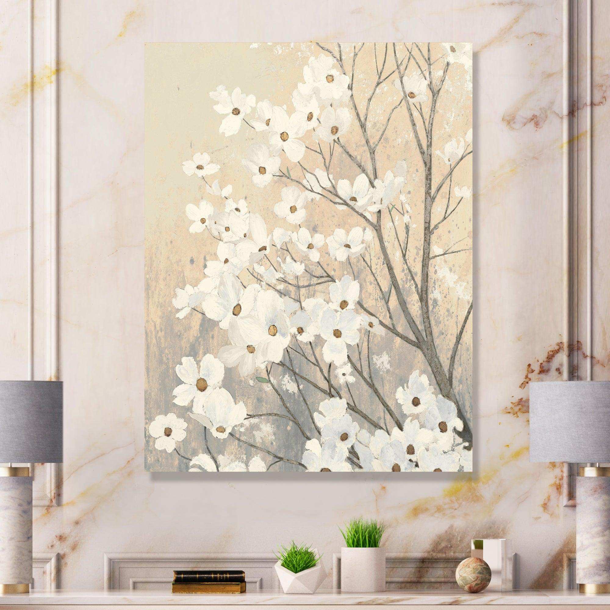 Brown onn Grey Blossoms