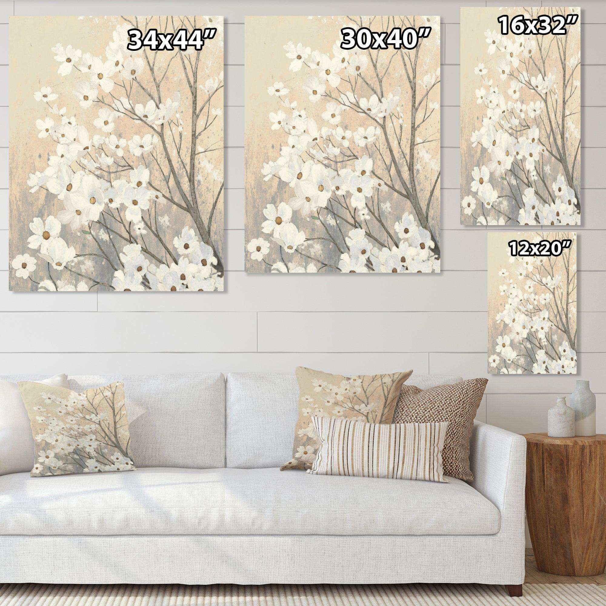 Brown onn Grey Blossoms