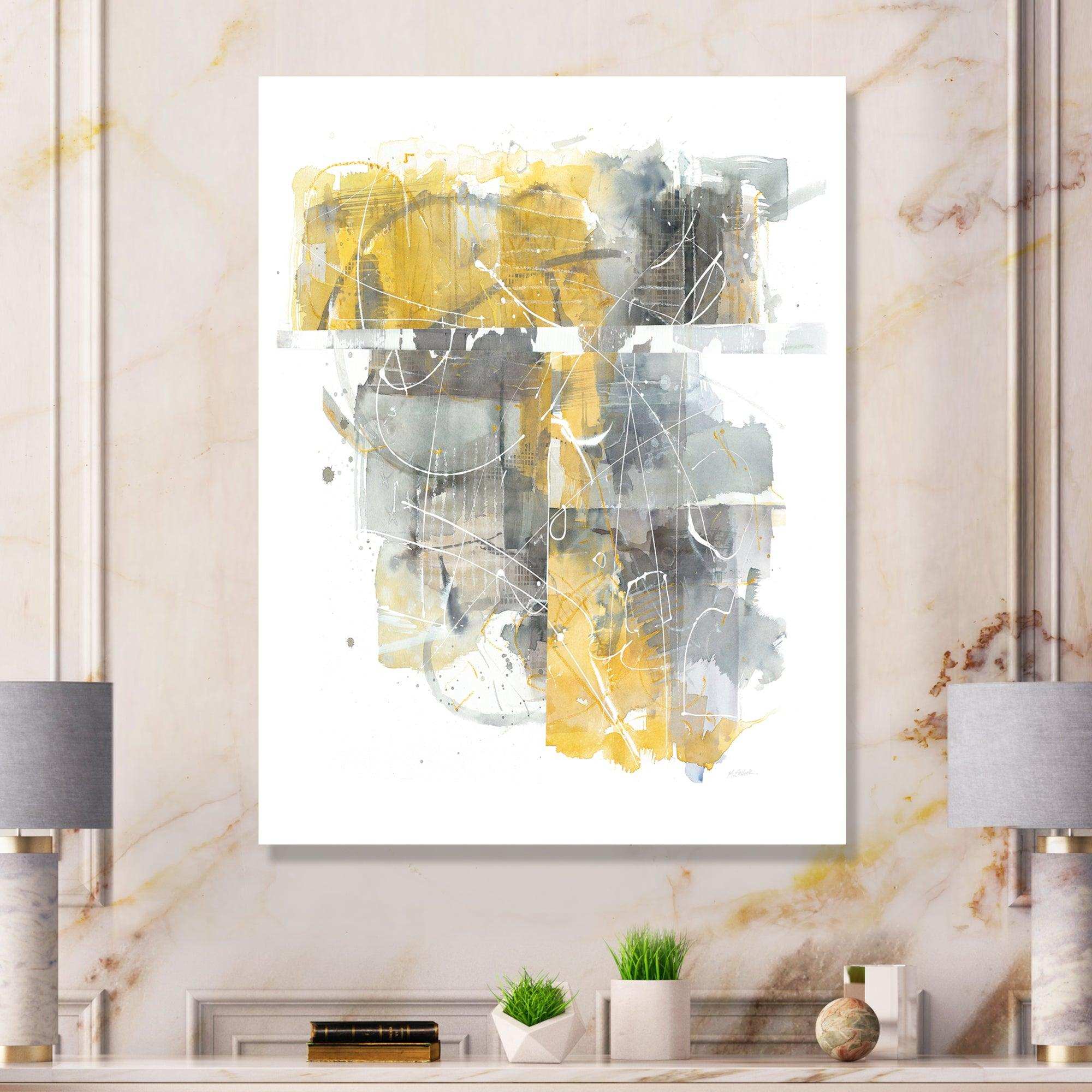 Moving In and Out of Traffic II Yellow Grey