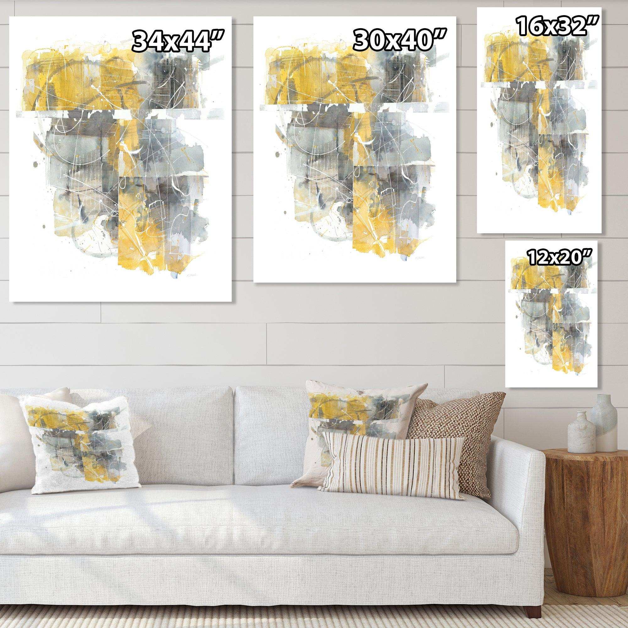 Moving In and Out of Traffic II Yellow Grey