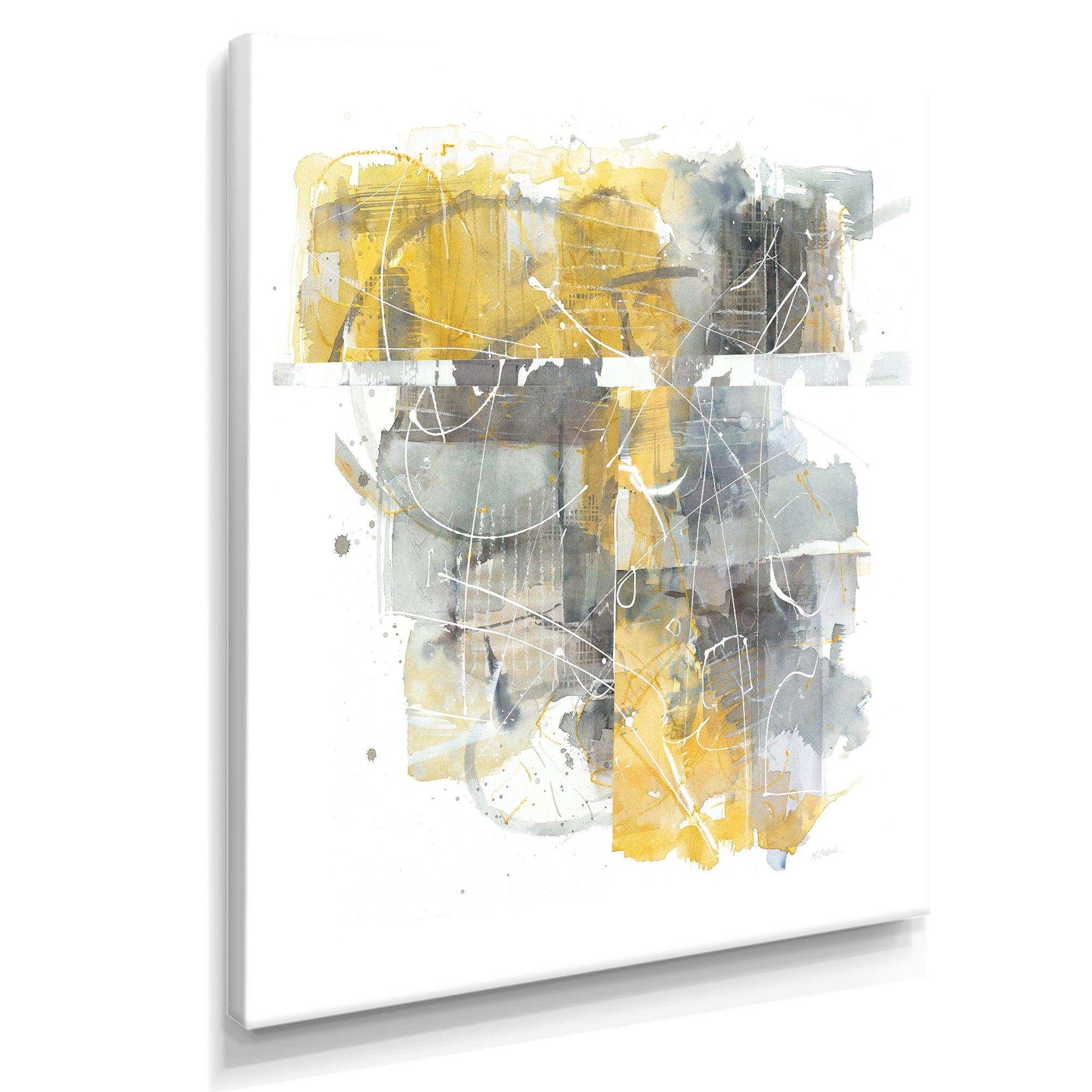 Moving In and Out of Traffic II Yellow Grey