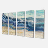 Coast Blue Sea Waves Watercolour Multi-Panels