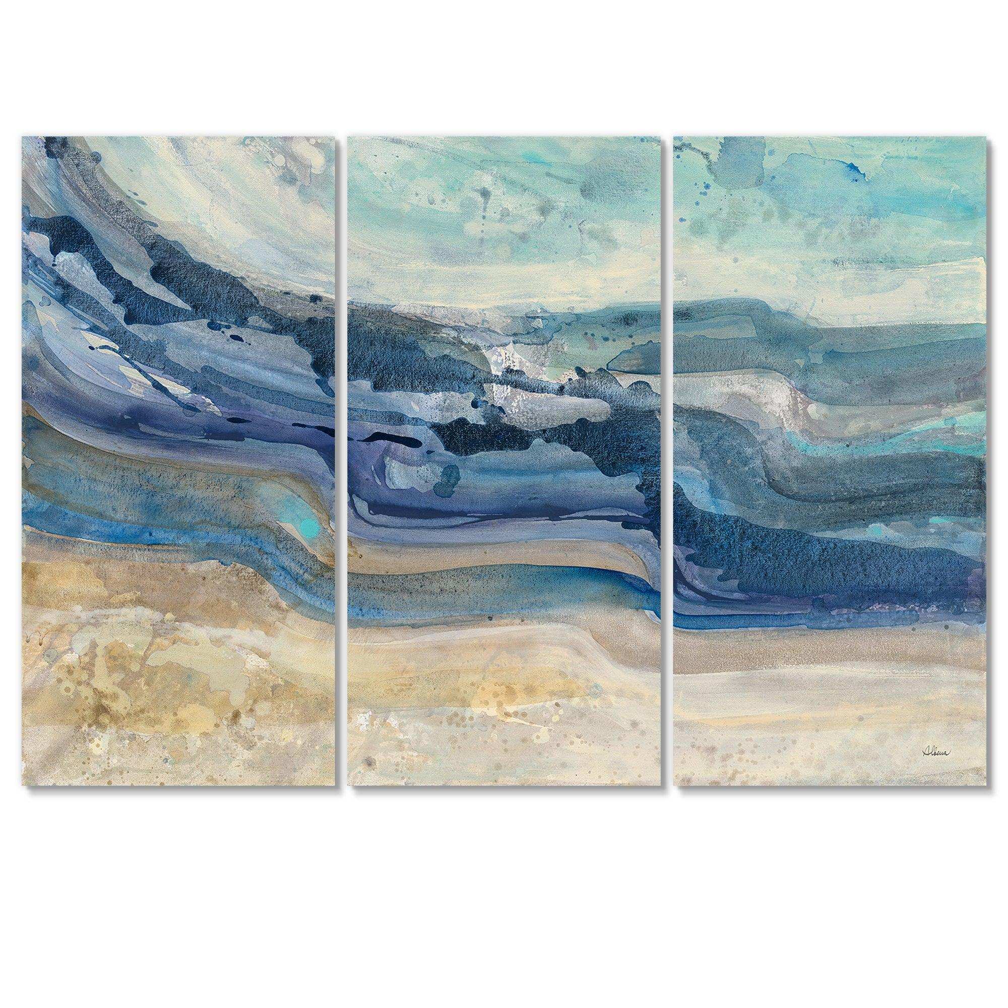 Coast Blue Sea Waves Watercolour Multi-Panels