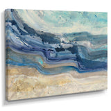 Coast Blue Sea Waves Watercolour