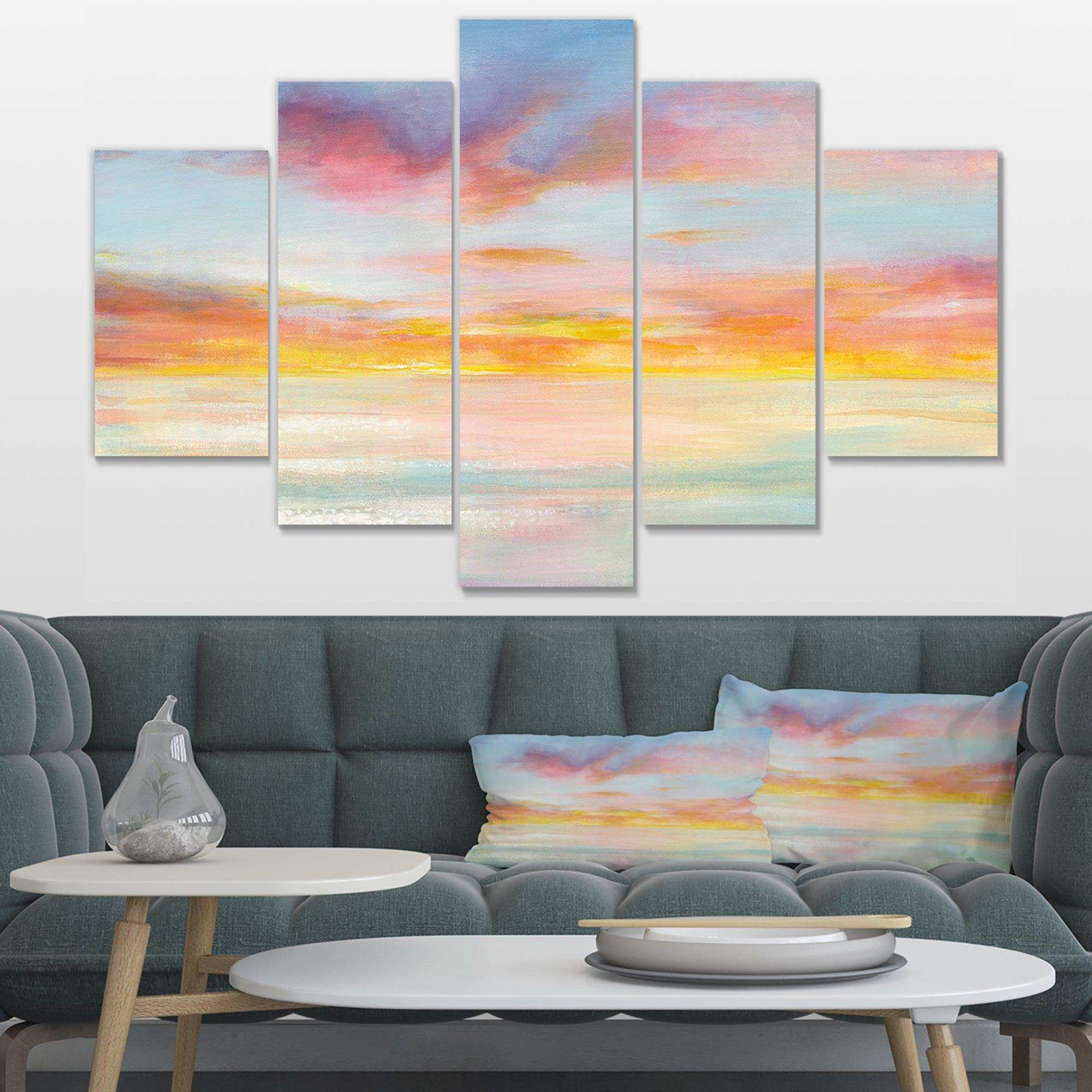Pastel Pink And Blue Clouds Multi-Panels