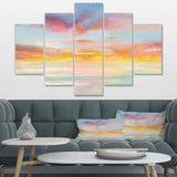Pastel Pink And Blue Clouds Multi-Panels