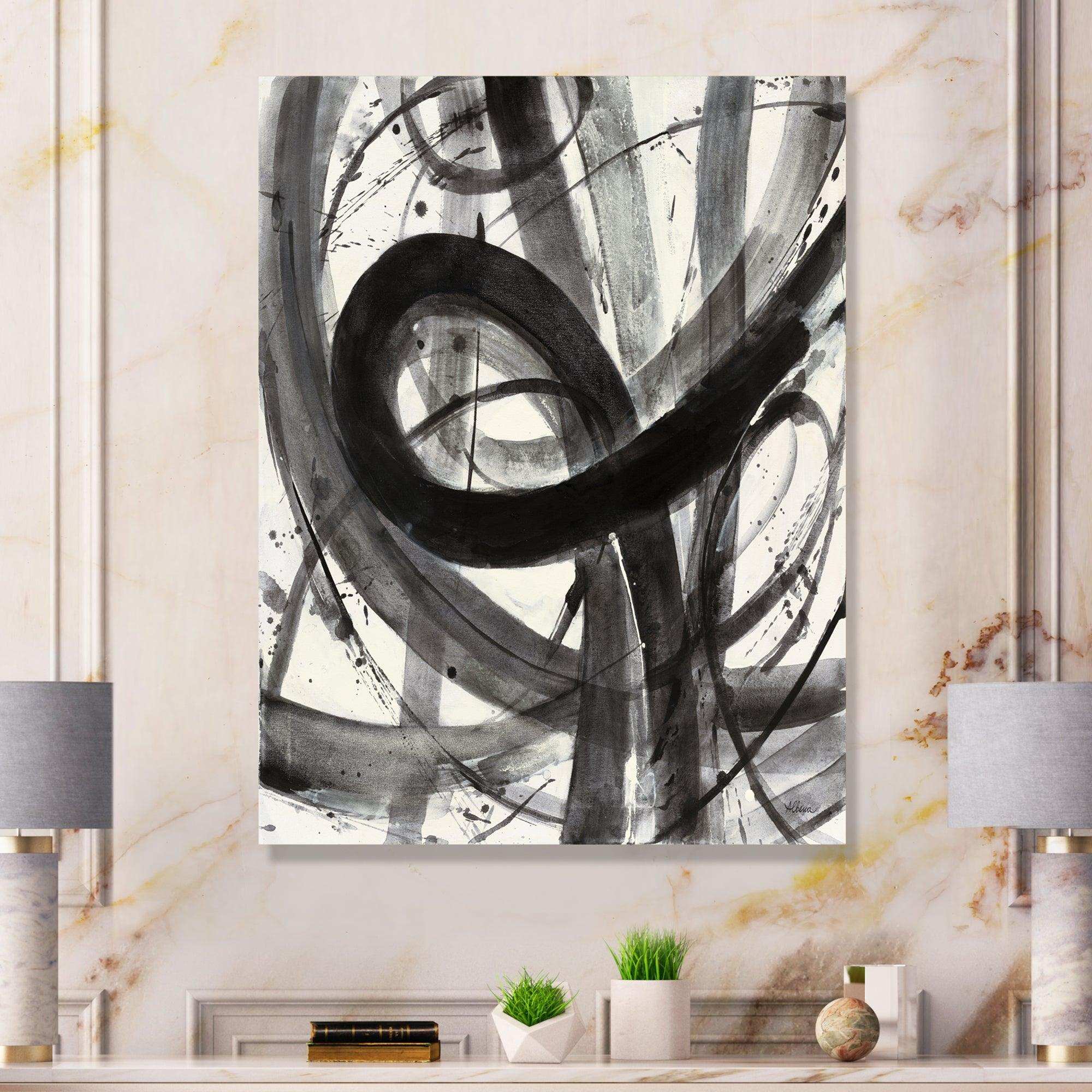 Black and White Minimalistic Painting
