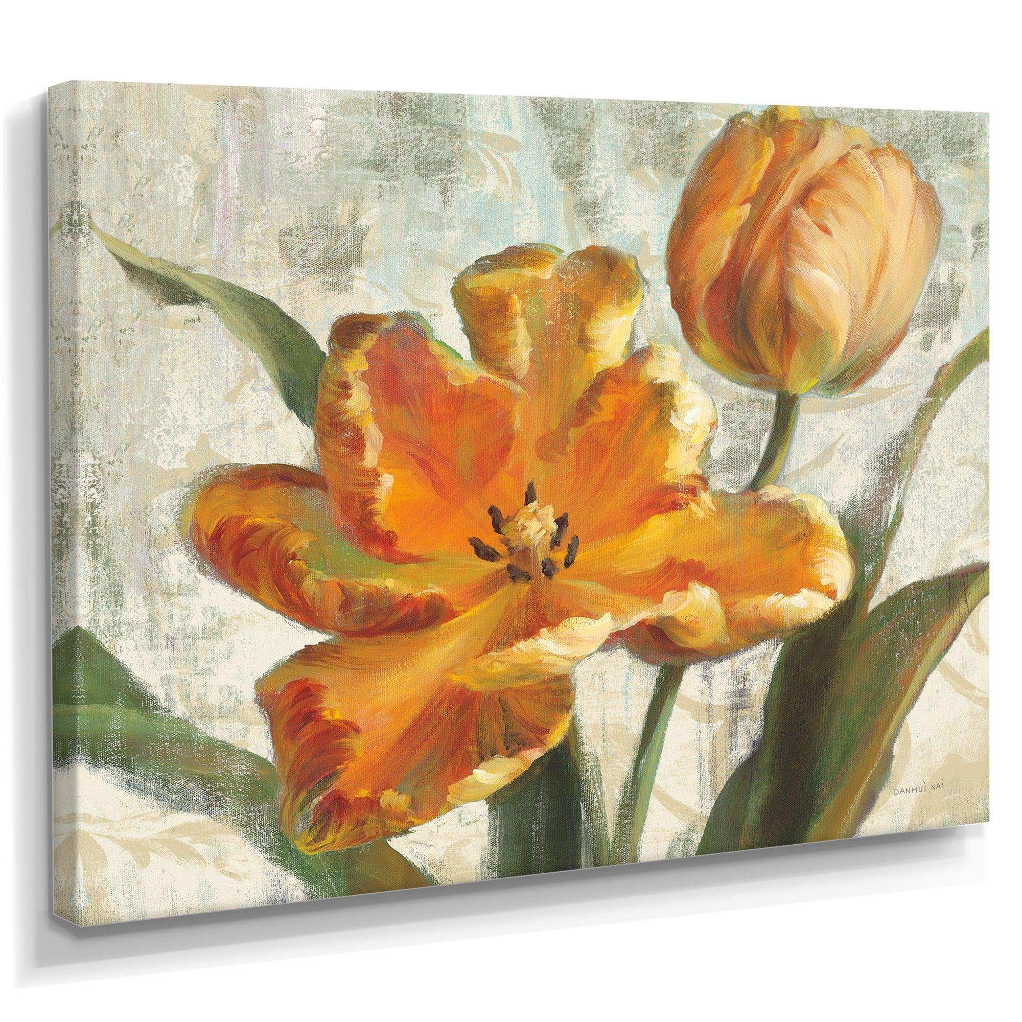 Parrot Tulips I on Ivory