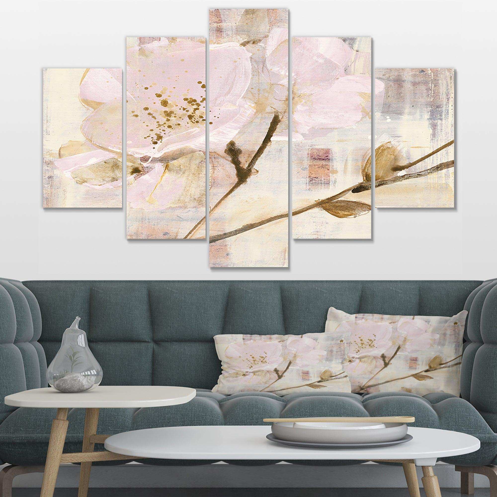 Elegance I Pink Multi-Panels