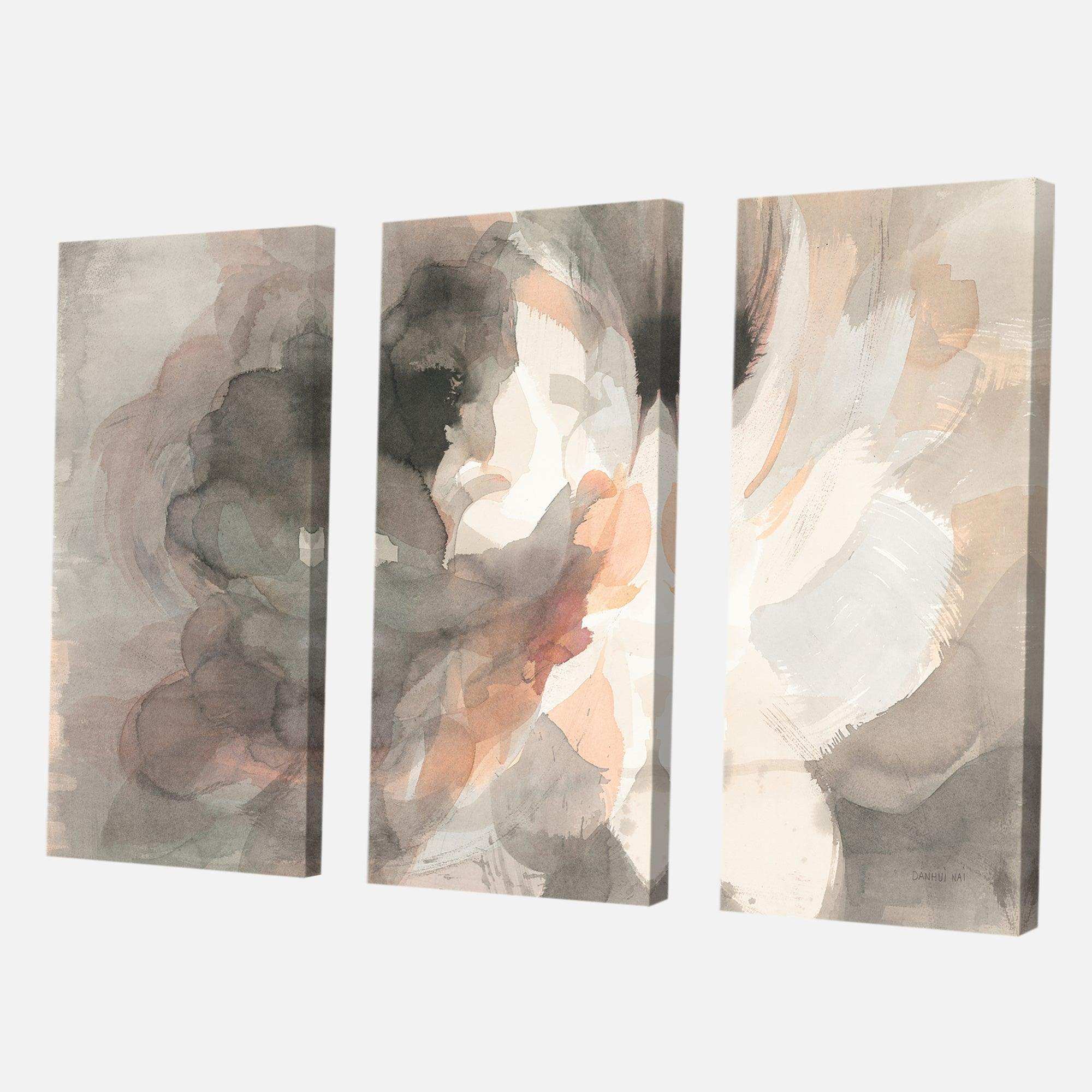 Abstract Peony Grey Multi-Panels