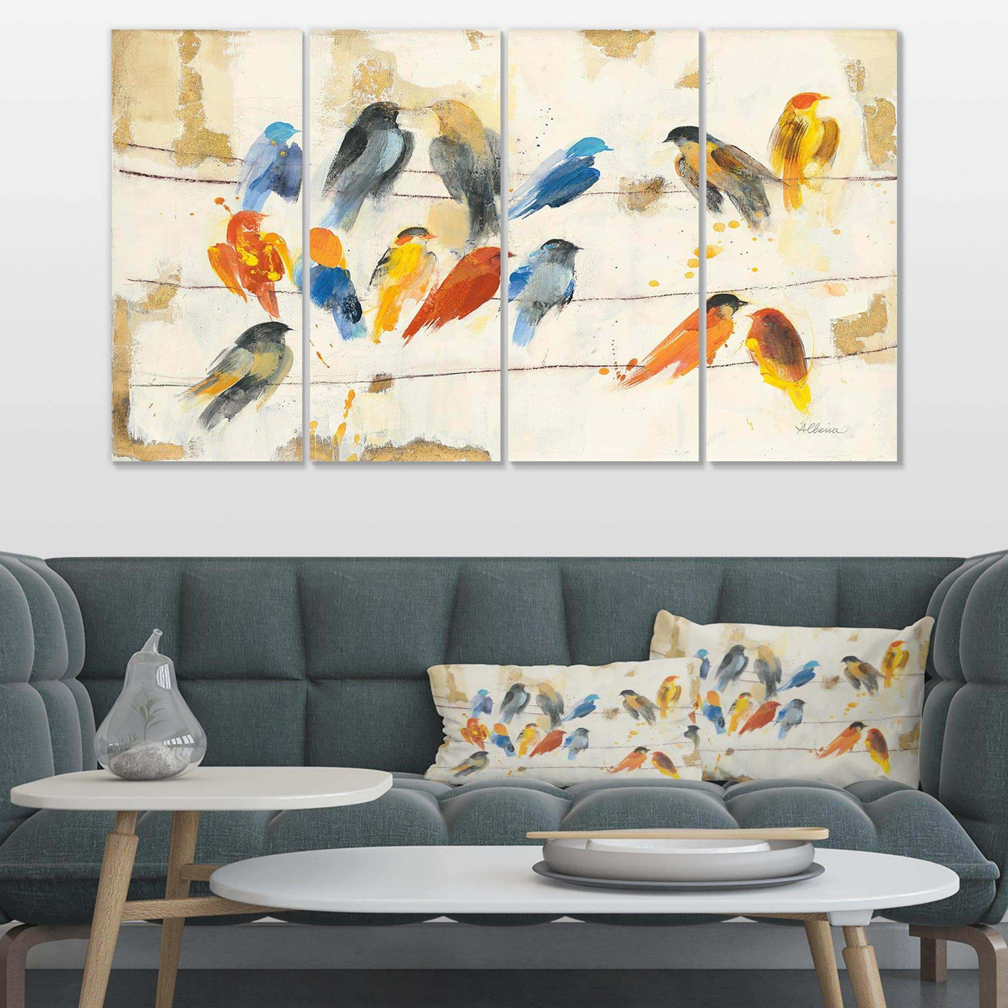 Multicolor Bird Meeting Multi-Panels