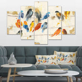 Multicolor Bird Meeting Multi-Panels
